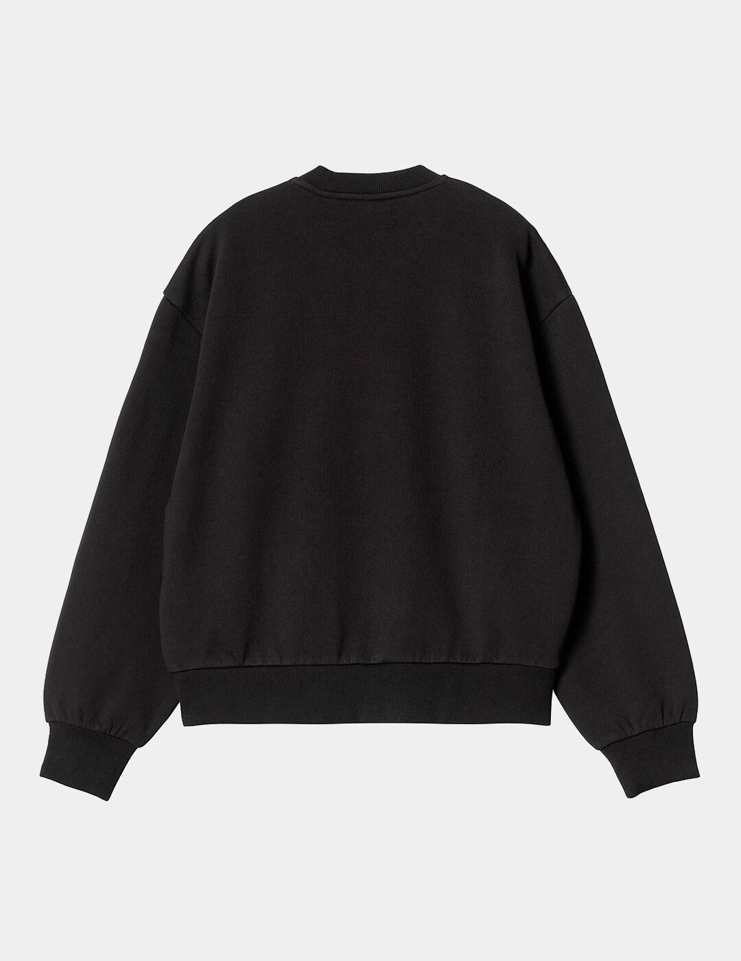 Sudadera Crew Womens CARHARTT' HEART PATCH - Black