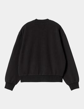 Sudadera Crew Womens CARHARTT' HEART PATCH - Black