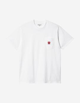 Camiseta CARHARTT POCKET HEART - White