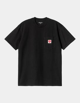 Camiseta CARHARTT POCKET HEART - Black