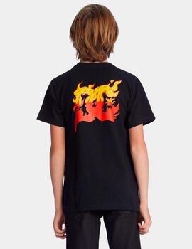 Camiseta DC SHOES BURNER - Black (JUNIOR)