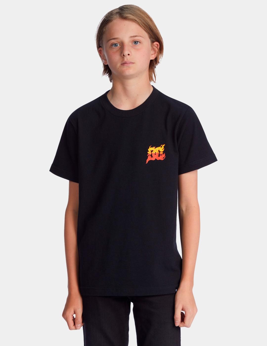 Camiseta DC SHOES BURNER - Black (JUNIOR)