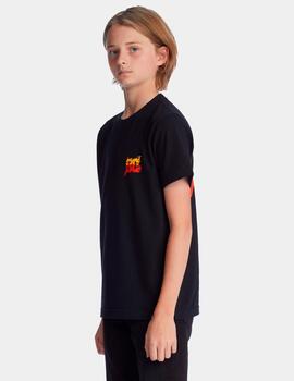 Camiseta DC SHOES BURNER - Black (JUNIOR)