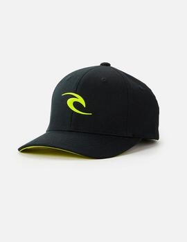 Gorra TEPAN FLEXFIT - Black/Lime