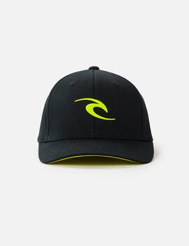 Gorra TEPAN FLEXFIT - Black/Lime