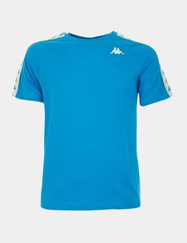 Camiseta KAPPA COENI - Blue Smurf/White/Green Dusty