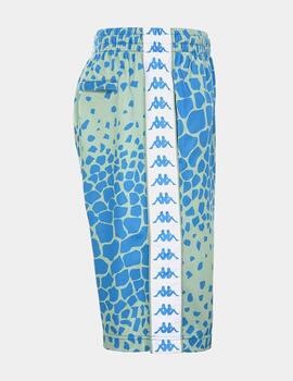 Bermuda KAPPA SAIO PRINT - Green Dusty/Blue Smurf Graphi