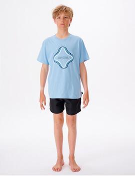 Camiseta JR SURF VIBRATIONS - Bells Blue