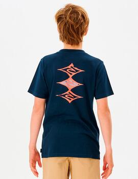 Camiseta JR COSMIC TIDES DIAMOND - Navy