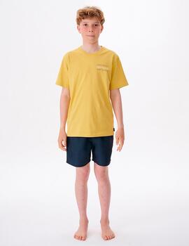 Camiseta JR SURF REVIVAL LOGO - Yellow Daze