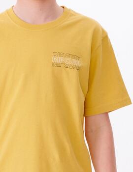 Camiseta JR SURF REVIVAL LOGO - Yellow Daze