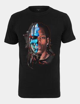 Camiseta MISTER TEE HALF FACE TRAVIS SCOTT- Negro