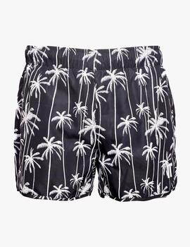 Bañador 11 DEGREES PALM PRINT - Black