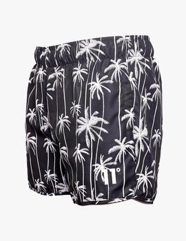 Bañador 11 DEGREES PALM PRINT - Black