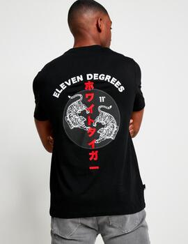 Camiseta 11 DEGREES PRINTED EMBROIDERY - Black