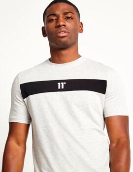 Camiseta 11 DEGREES CUT AND SEW - Grey Marl/Black
