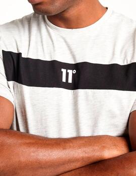 Camiseta 11 DEGREES CUT AND SEW - Grey Marl/Black