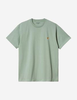 Camiseta CARHARTT CHASE - Glassy Teal/Gold