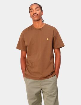 Camiseta CARHARTT CHASE - Tamarind/Gold