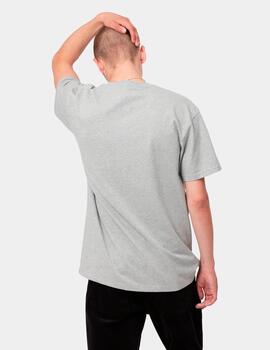 Camiseta CARHARTT WIP CHASE - Grey Heather/Gold