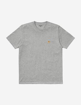 Camiseta CARHARTT WIP CHASE - Grey Heather/Gold