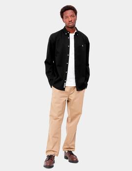 Camisa CARHARTT WIP MADISON - Black/Wax