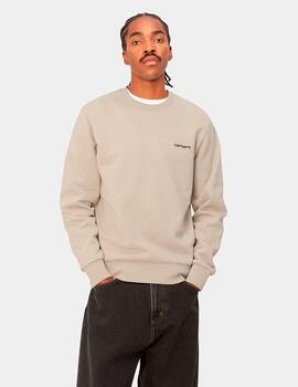 Sudadera CARHARTT SCRIPT EMBROIDERY - Wall/Black
