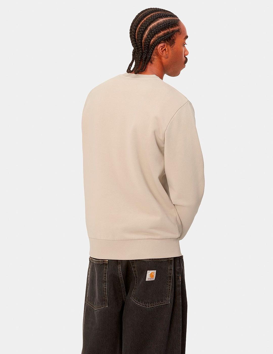 Sudadera CARHARTT SCRIPT EMBROIDERY - Wall/Black