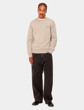 Sudadera CARHARTT SCRIPT EMBROIDERY - Wall/Black