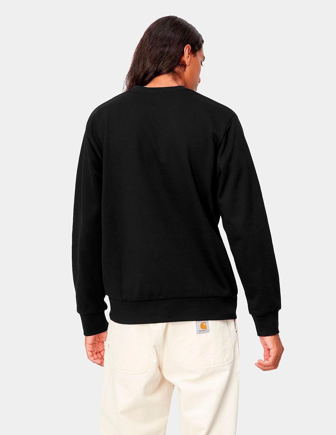 Sudadera CARHARTT SCRIPT EMBROIDERY - Black/White