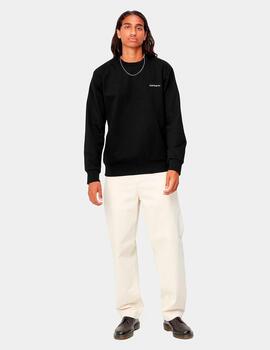 Sudadera CARHARTT SCRIPT EMBROIDERY - Black/White