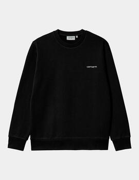 Sudadera CARHARTT SCRIPT EMBROIDERY - Black/White