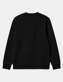 Sudadera CARHARTT SCRIPT EMBROIDERY - Black/White
