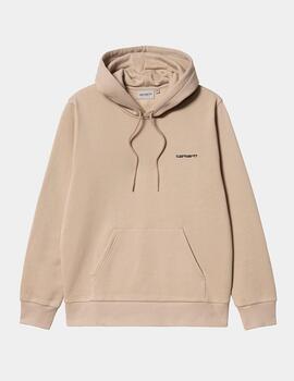 Sudadera Capucha CARHARTT SCRIPT EMBROIDERY - Wall/Black