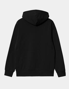 Sudadera Capucha CARHARTT SCRIPT EMBROIDERY - Black/White