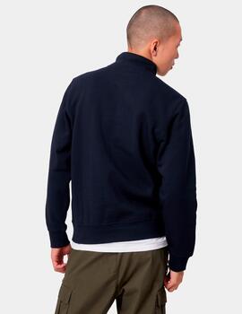 Sudadera CARHARTT CHASE NECK ZIP - Dark Navy/Gold