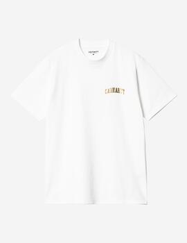 Camiseta CARHARTT UNIVERSITY SCRIPT - White/Gold