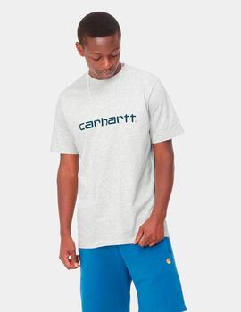 Camiseta CARHARTT SCRIPT - Ash Heather/Liberty