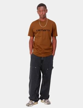 Camiseta CARHARTT SCRIPT - Deep H Brown/Black