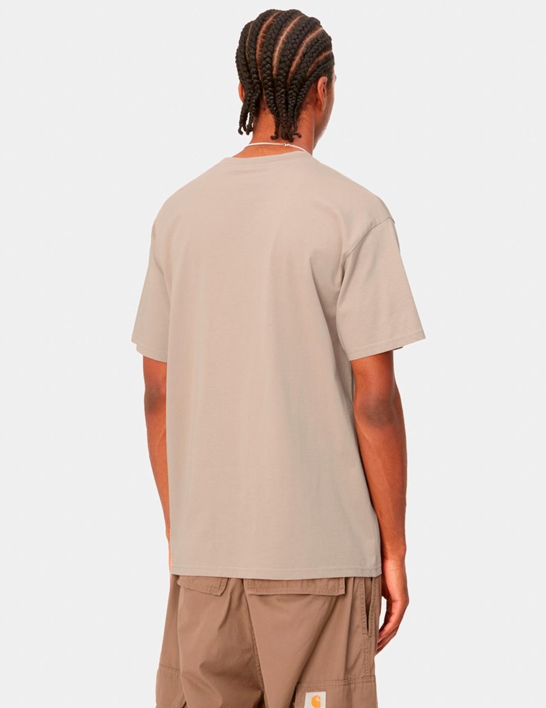 Camiseta CARHARTT SCRIPT EMBROIDERY - Wall/White