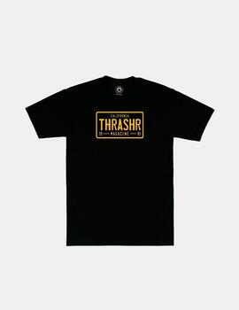 Camiseta THRASHER LICENSE PLATE - Negro
