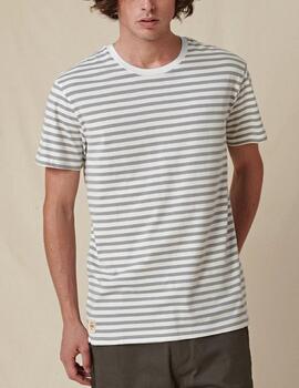 Camiseta GLOBE HORIZON STRIPED - White