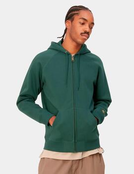Sudadera Capucha Abierta CARHARTT CHASE - Discovery Green/G