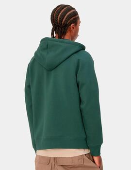 Sudadera Capucha Abierta CARHARTT CHASE - Discovery Green/G