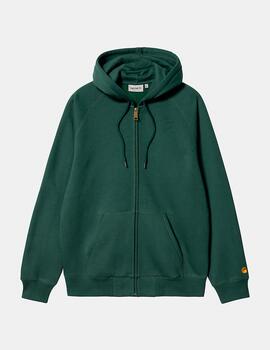 Sudadera Capucha Abierta CARHARTT CHASE - Discovery Green/G