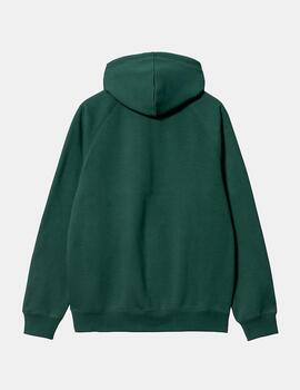 Sudadera Capucha Abierta CARHARTT CHASE - Discovery Green/G