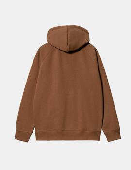 Sudadera Capucha Abierta CARHARTT CHASE - Tamarind/Gold