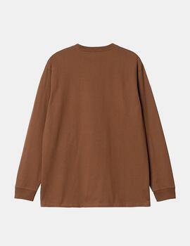 Camiseta Manga Larga CARHARTT CHASE - Tamarind/Gold