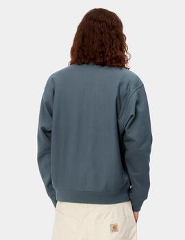 Sudadera CARHARTT HALF ZIP AMERICAN SCRIPT - Ore