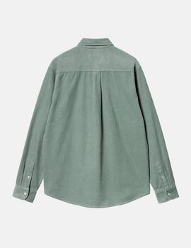 Camisa CARHARTT MADISON CORD - Glassy Teal/Black